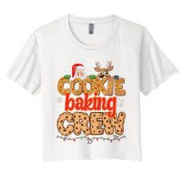 Christmas Cookie Crew Baking Pajamas Baking Family Funny Women's Crop Top Tee