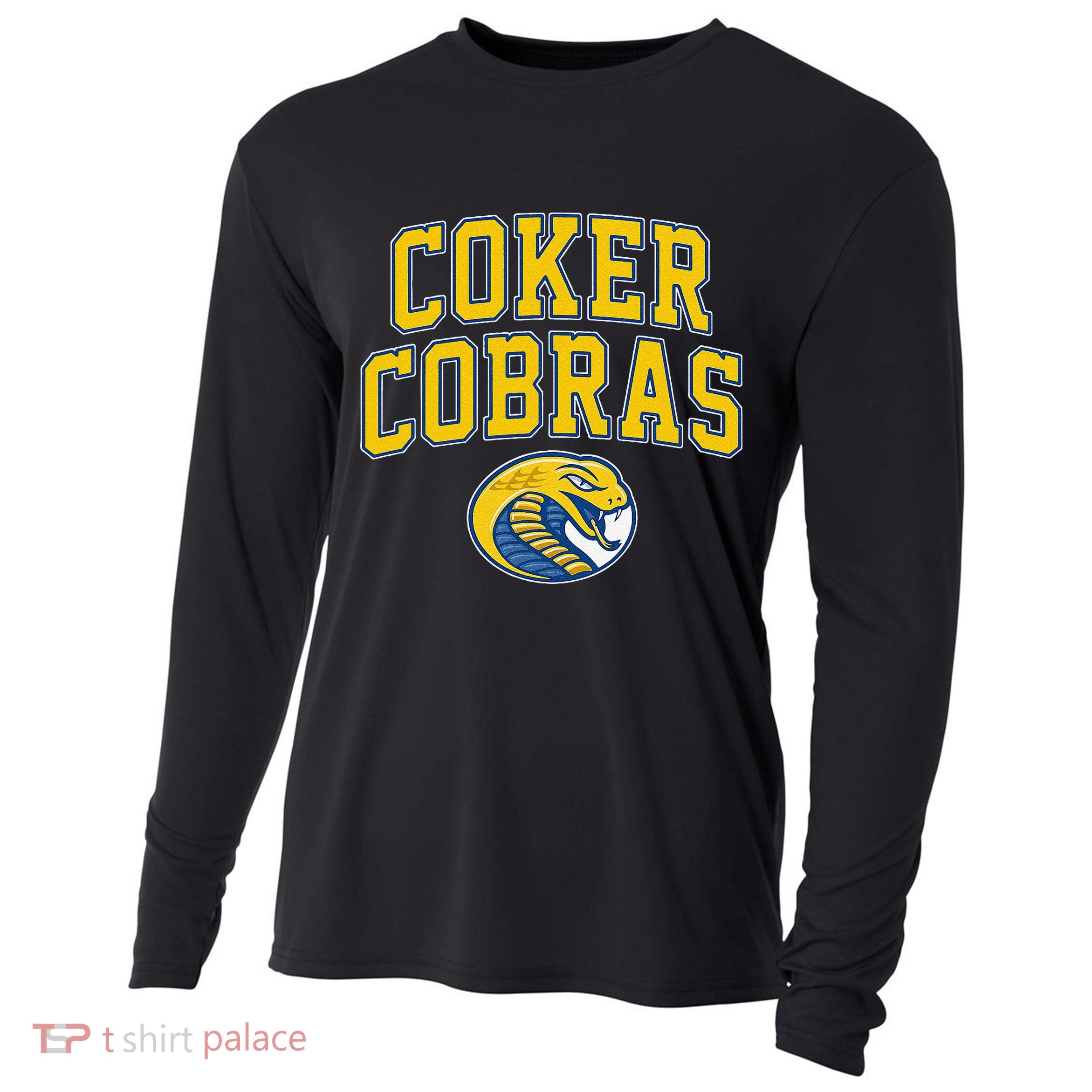 Coker College Cobras Arch Vintage Sports Design Cooling Performance Long Sleeve Crew