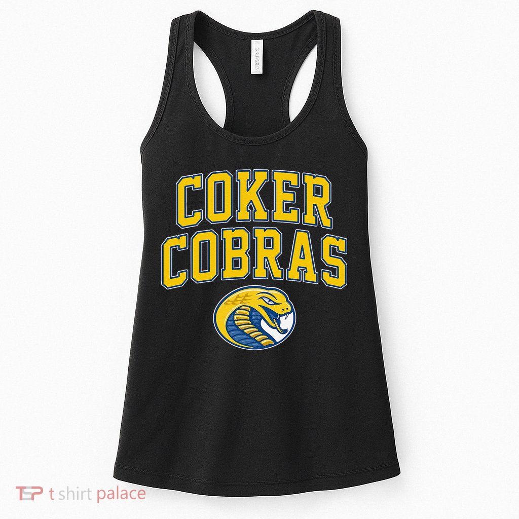 Coker College Cobras Arch Vintage Sports Design Womens Tank Top