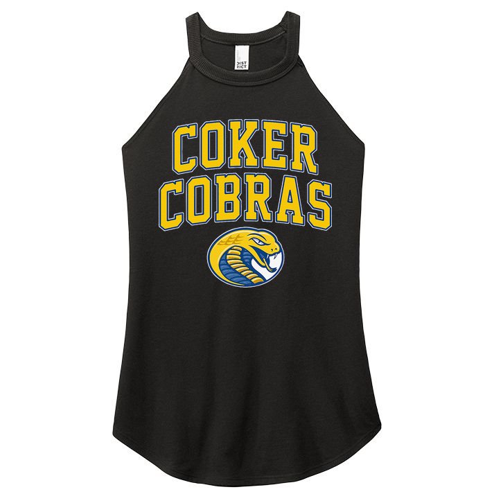 Coker College Cobras Arch Vintage Sports Design Women's Perfect Tri Rocker Tank
