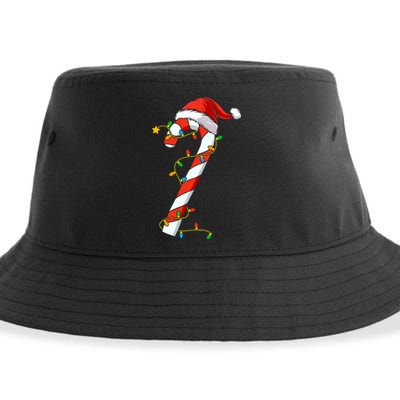 Christmas Candy Cane Santa Xmas Sustainable Bucket Hat