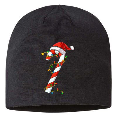 Christmas Candy Cane Santa Xmas Sustainable Beanie