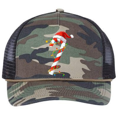 Christmas Candy Cane Santa Xmas Retro Rope Trucker Hat Cap