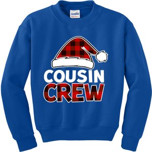 Christmas Cousin Crew Buffalo Red Plaid Pajamas Family Xmas Gift Kids Sweatshirt