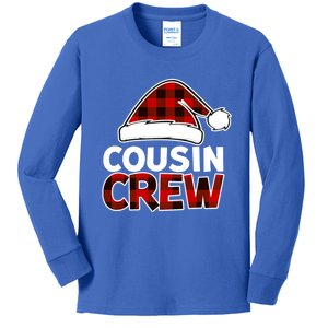 Christmas Cousin Crew Buffalo Red Plaid Pajamas Family Xmas Gift Kids Long Sleeve Shirt