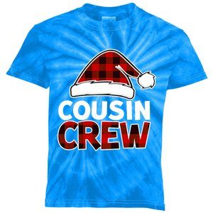 Christmas Cousin Crew Buffalo Red Plaid Pajamas Family Xmas Gift Kids Tie-Dye T-Shirt