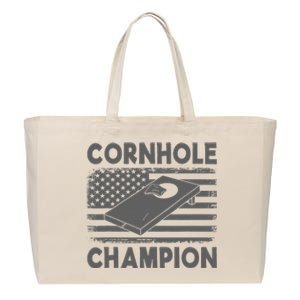 Cornhole Champion Cornhole Team Bean Bag Funny Cornhole Cotton Canvas Jumbo Tote