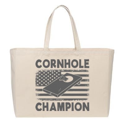 Cornhole Champion Cornhole Team Bean Bag Funny Cornhole Cotton Canvas Jumbo Tote