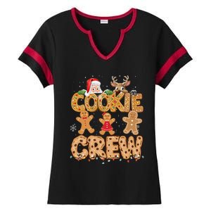 Christmas Cookie Crew Pajamas Baking Family Funny Ladies Halftime Notch Neck Tee