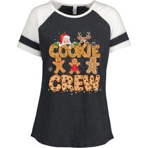 Christmas Cookie Crew Pajamas Baking Family Funny Enza Ladies Jersey Colorblock Tee