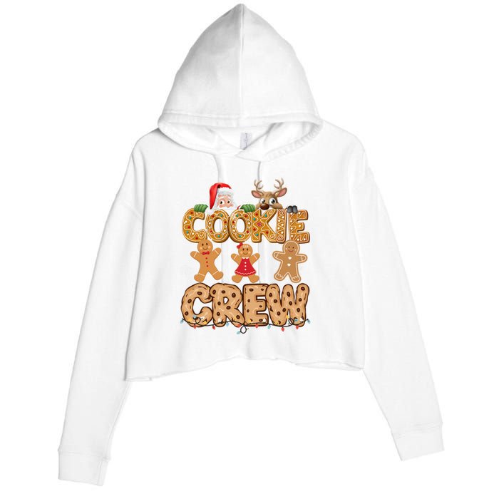 Christmas Cookie Crew Pajamas Baking Family Funny Crop Fleece Hoodie