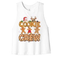 Christmas Cookie Crew Pajamas Baking Family Funny Women's Racerback Cropped Tank