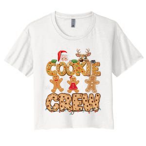 Christmas Cookie Crew Pajamas Baking Family Funny Women's Crop Top Tee