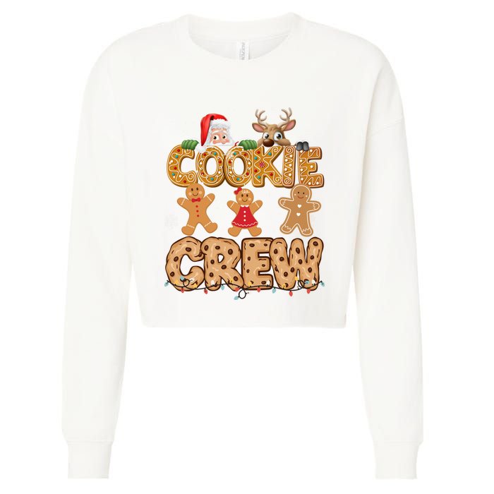 Christmas Cookie Crew Pajamas Baking Family Funny Cropped Pullover Crew