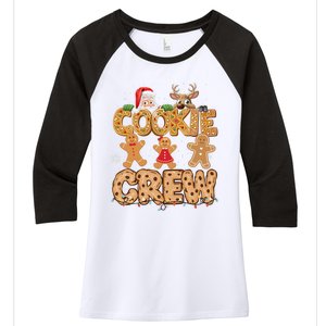 Christmas Cookie Crew Pajamas Baking Family Funny Women's Tri-Blend 3/4-Sleeve Raglan Shirt