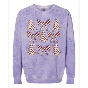 Cute Christmas Coquette Snack Cake Trees Colorblast Crewneck Sweatshirt