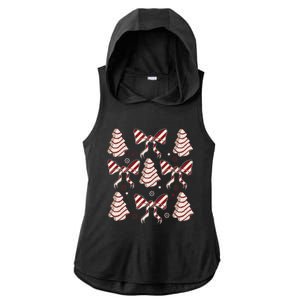 Cute Christmas Coquette Snack Cake Trees Ladies PosiCharge Tri-Blend Wicking Draft Hoodie Tank