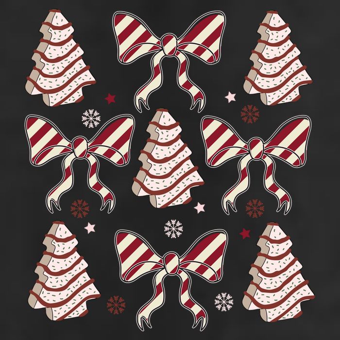Cute Christmas Coquette Snack Cake Trees Adult Drive Performance Visor