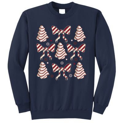 Cute Christmas Coquette Snack Cake Trees Sweatshirt