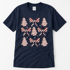 Cute Christmas Coquette Snack Cake Trees Tall T-Shirt