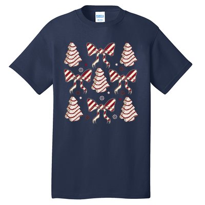 Cute Christmas Coquette Snack Cake Trees Tall T-Shirt