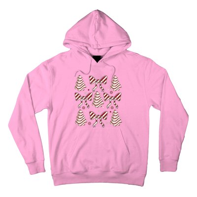 Cute Christmas Coquette Snack Cake Trees Hoodie