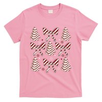 Cute Christmas Coquette Snack Cake Trees T-Shirt