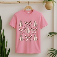 Cute Christmas Coquette Snack Cake Trees T-Shirt