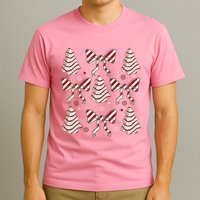 Cute Christmas Coquette Snack Cake Trees T-Shirt