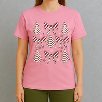 Cute Christmas Coquette Snack Cake Trees T-Shirt