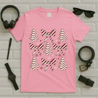Cute Christmas Coquette Snack Cake Trees T-Shirt