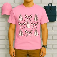 Cute Christmas Coquette Snack Cake Trees T-Shirt