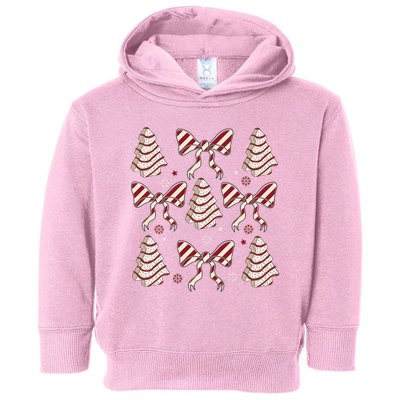 Cute Christmas Coquette Snack Cake Trees Toddler Hoodie
