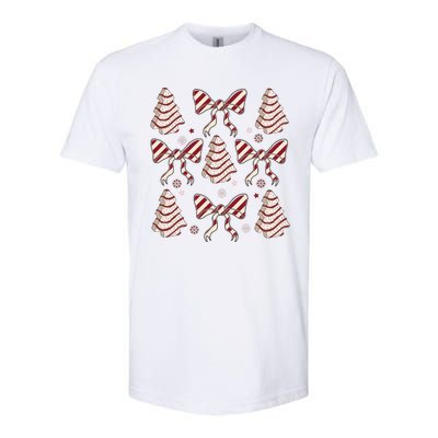 Cute Christmas Coquette Snack Cake Trees Softstyle CVC T-Shirt