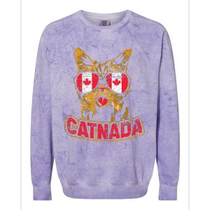 Catnada Canadian Cat Animal Canada Day Canada Colorblast Crewneck Sweatshirt