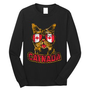 Catnada Canadian Cat Animal Canada Day Canada Long Sleeve Shirt