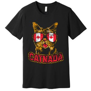 Catnada Canadian Cat Animal Canada Day Canada Premium T-Shirt