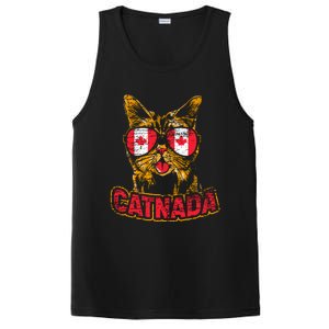 Catnada Canadian Cat Animal Canada Day Canada PosiCharge Competitor Tank