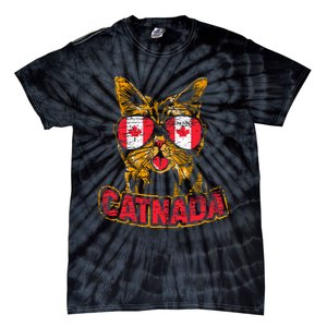 Catnada Canadian Cat Animal Canada Day Canada Tie-Dye T-Shirt