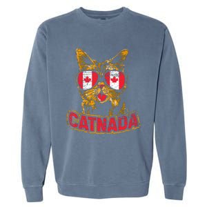 Catnada Canadian Cat Animal Canada Day Canada Garment-Dyed Sweatshirt