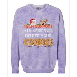 Christmas Cookie Crew Pajamas Tech Baking Family Funny Colorblast Crewneck Sweatshirt