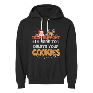 Christmas Cookie Crew Pajamas Tech Baking Family Funny Garment-Dyed Fleece Hoodie