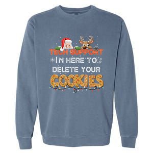 Christmas Cookie Crew Pajamas Tech Baking Family Funny Garment-Dyed Sweatshirt