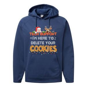 Christmas Cookie Crew Pajamas Tech Baking Family Funny Performance Fleece Hoodie