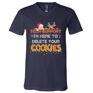 Christmas Cookie Crew Pajamas Tech Baking Family Funny V-Neck T-Shirt