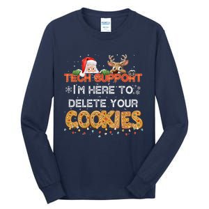 Christmas Cookie Crew Pajamas Tech Baking Family Funny Tall Long Sleeve T-Shirt