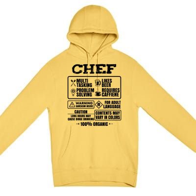 Chef Cooking Premium Pullover Hoodie