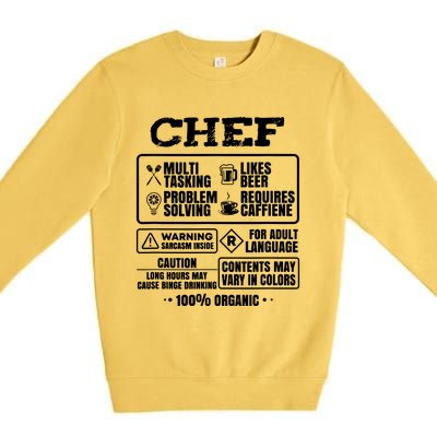 Chef Cooking Premium Crewneck Sweatshirt