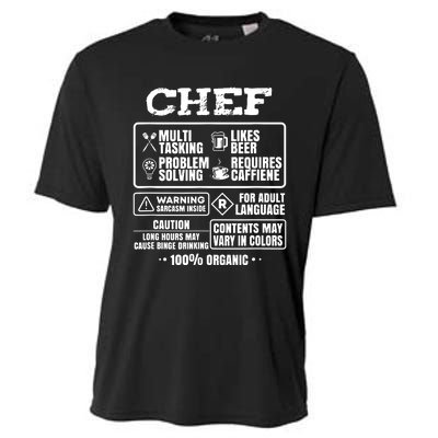 Chef Cooking Cooling Performance Crew T-Shirt