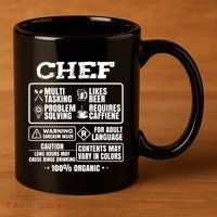 Chef Cooking 11oz C Handle Ceramic Mug